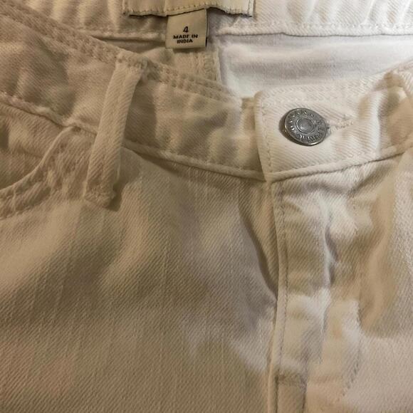 Y2K Banana Republic White Denim Mini Skirt Size 4 - Picture 5 of 5